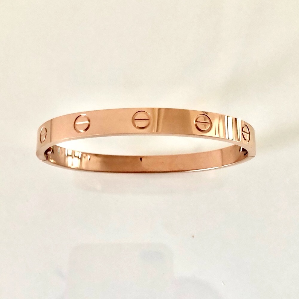 Rose Gold Screw Bracelet Cuff Classic Model - Picture 6 of 8